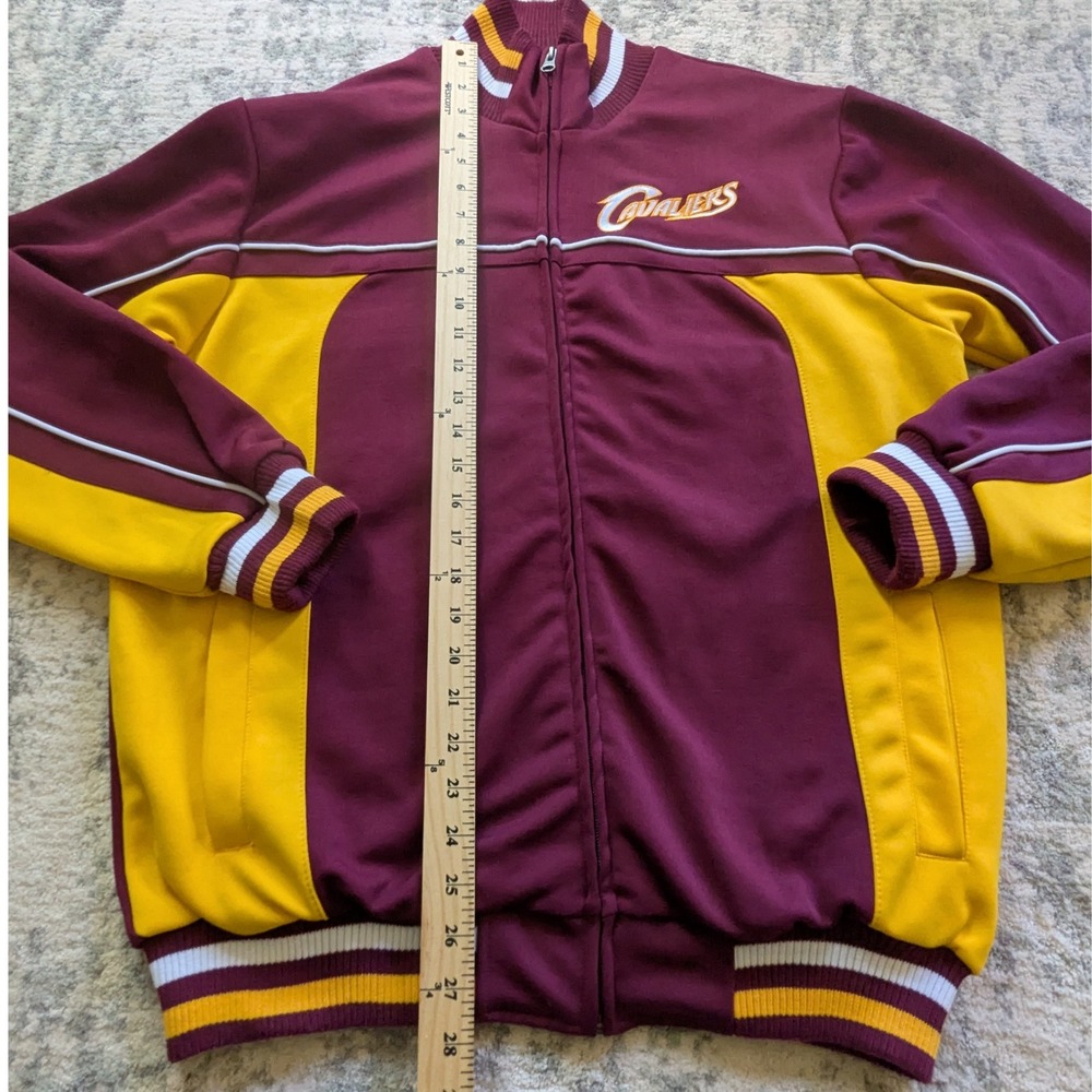 G-III Cleveland Cavaliers Track Jacket Mens M Wine Gold NBA Carl Banks Full Zip‎ - Picture 10 of 11